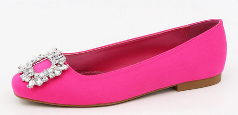 Streak Crystal Square Deco Ballet Flats