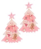 Decorated Christmas Tree Earrings-3 Colors