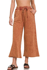 Acid Washed Palazzo Pants-Multiple Options