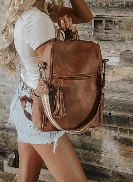 Leather Womens Backpack/ Computer Work Bag