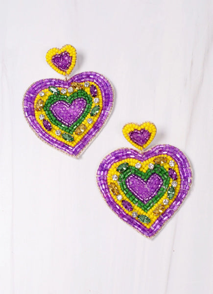 Mardi Love Heart Earring Multi