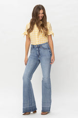 Judy Blue High Waist Tummy Control W/Release Hem Flare Jeans