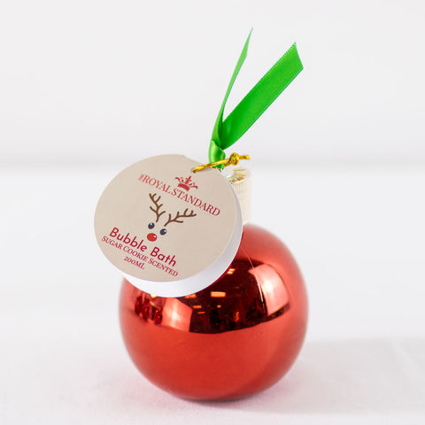 Bubble Bath Red Ball Ornaments - Sugar Cookie