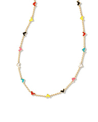 Kendra Scott Haven Heart Gold Strand Necklace in Multi Mix