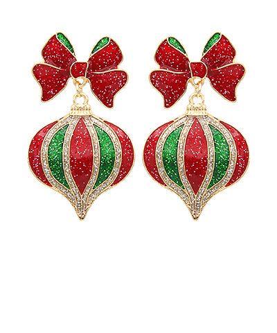 Glitter Ornament Earrings-2 Colors