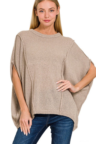 Belva Oversized Mixed Media Top