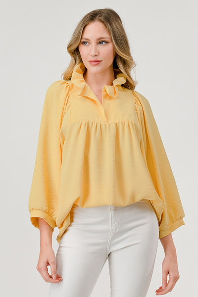 Mandy Ruffle Neck Blouse - Multiple Options