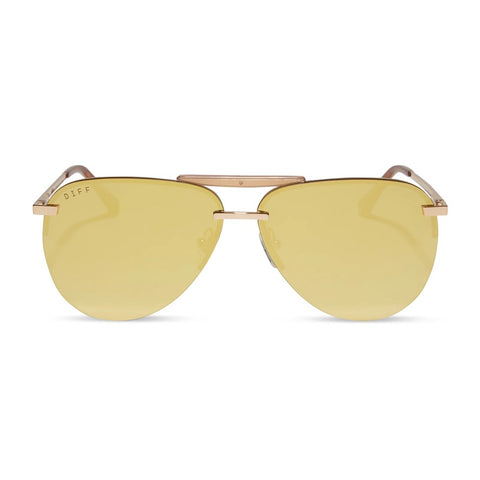 DIFF Tahoe Gold Brilliant Gold Mirror Polarized Sunglasses