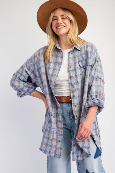 Redfin Plaid Tunic - 2 Colors