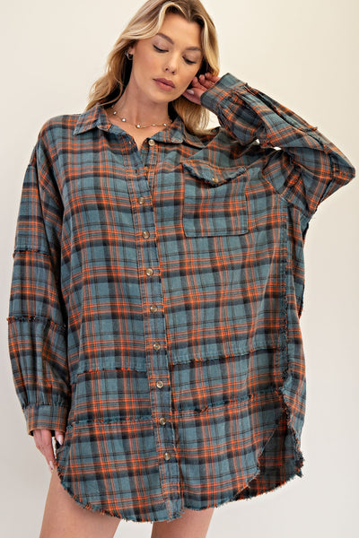 Redfin Plaid Tunic - 4 Colors