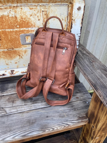 Leather Womens Backpack/ Computer Work Bag