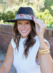 Lucie Hat with Aztec Accents-Multiple Color Options