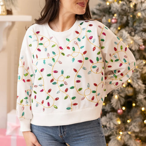 Simply Southern Sequin Tree Sweatshirt