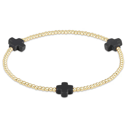 enewton signature cross gold pattern 2mm bead bracelet - 7 Colors