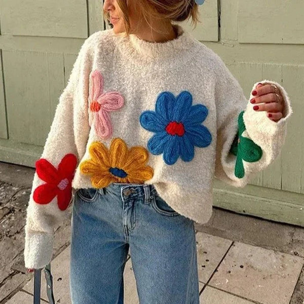 Y2K Floral Sweater