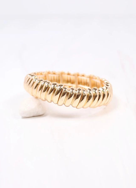 Ivey Metal Stretch Bracelet Gold