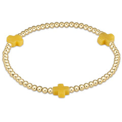 enewton signature cross gold pattern 3mm bead bracelets - 14 Colors