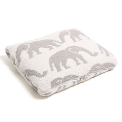 2 in 1 Elephant Print Throw Blanket & Pillow