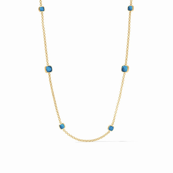 Julie Vos Aquitaine Station Necklace-Capri Blue