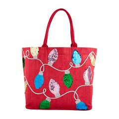 CHRISTMAS LIGHTS SPARKLE TOTE