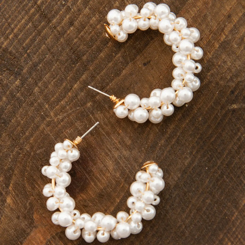 White Clover Dangle Earrings