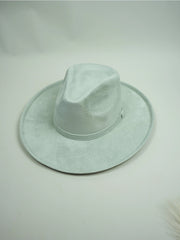 Vegan Suede Rancher - Pencil Brim - Light Grey - Medium