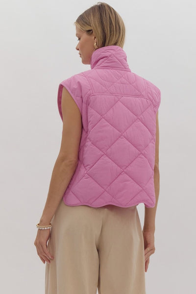 Quinn Quilted Puffer Vest-Multiple Options