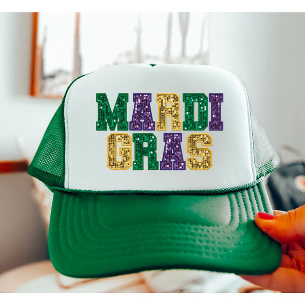 Mardi Gras Trucker Hat