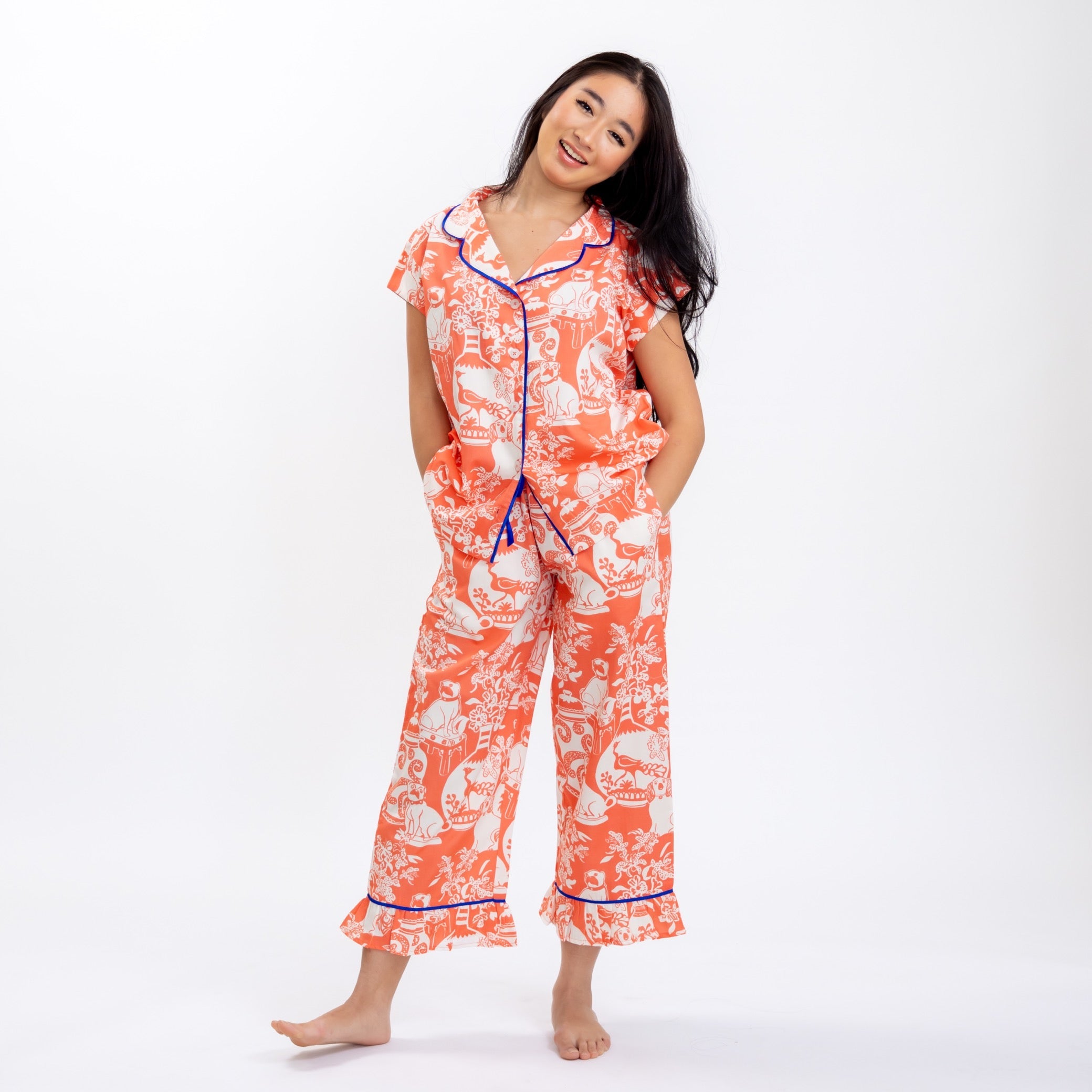 Womens Cotton Capri Pajama Sets
