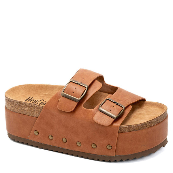 Corkys Wannabe Platform Sandal-Smooth Leather