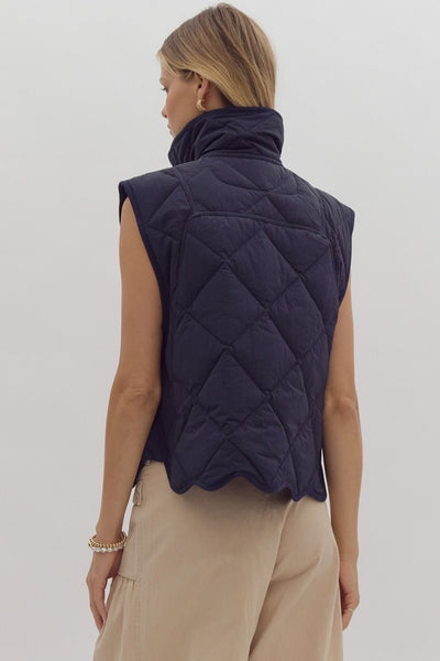 Quinn Quilted Puffer Vest-Multiple Options