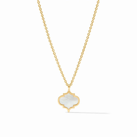 Julie Vos Honeybee Solitaire Necklace-Pearl