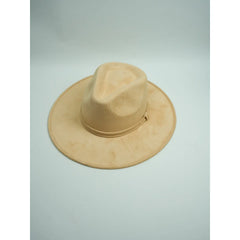 Vegan Suede Rancher Hat- Nude Beige - Medium