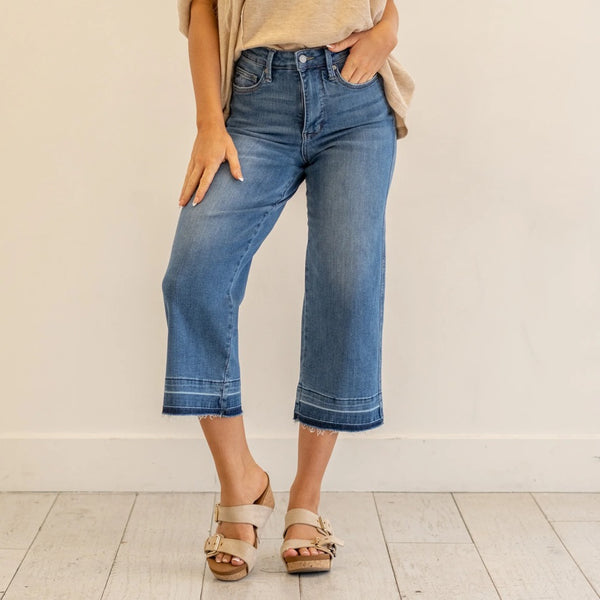 Sloane High Rise Wide Leg Crop Jeans