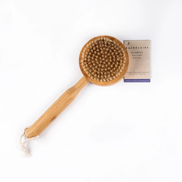 Baudelaire Bamboo 10" Short-Handle Bath Brush