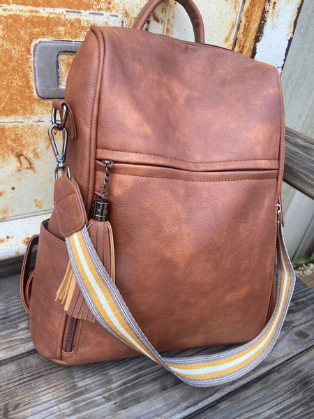 Leather Womens Backpack/ Computer Work Bag