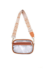 STADIUM CLEAR CROSSBODY BAG WITH GUITAR STRAP