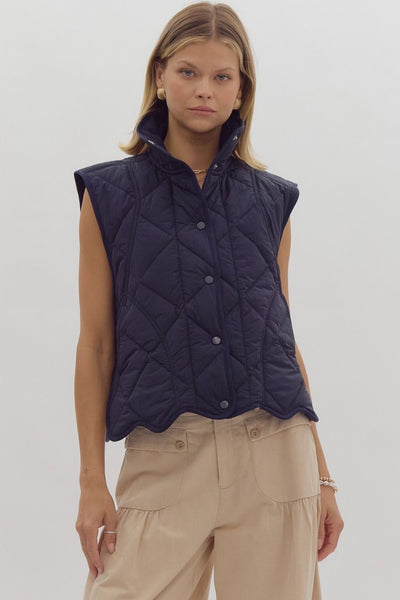 Quinn Quilted Puffer Vest-Multiple Options