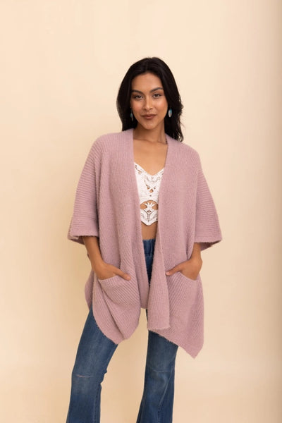 Boucle Cozy Cardigan Poncho-2 Colors