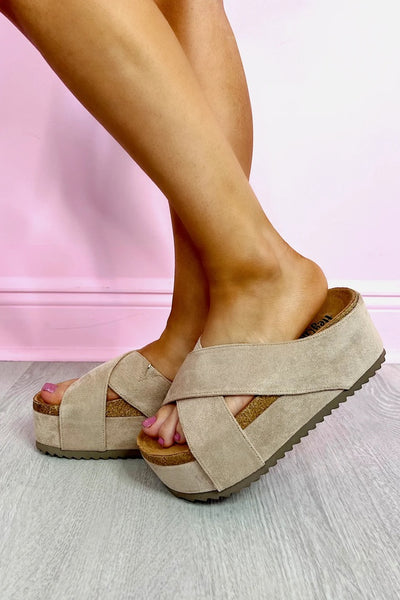 Corky's Don't Cross Me Flatform Sandal-Black or Sand