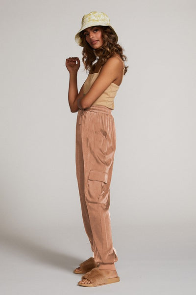 Salmon and Sage Satin Joggers-2 Colors