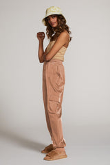 Salmon and Sage Satin Joggers-2 Colors