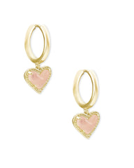 Kendra Scott Ari Heart Silver Huggie Earrings-Multiple Options