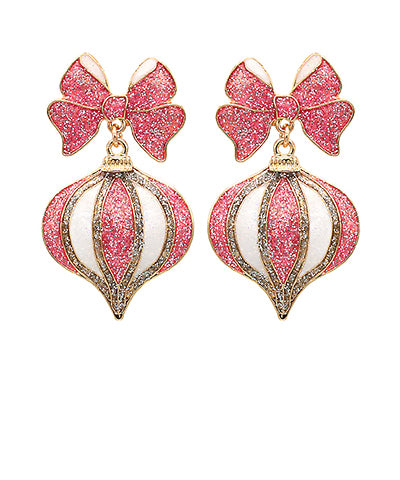 Glitter Ornament Earrings-2 Colors