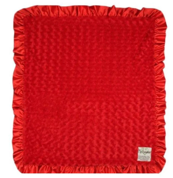 Red Satin Ruffle Blanket