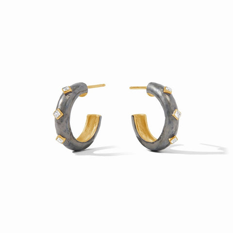 Julie Vos Noel Stone Hoop-Gold-Medium