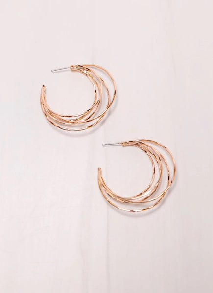 Beechwood Hoop Earring Gold