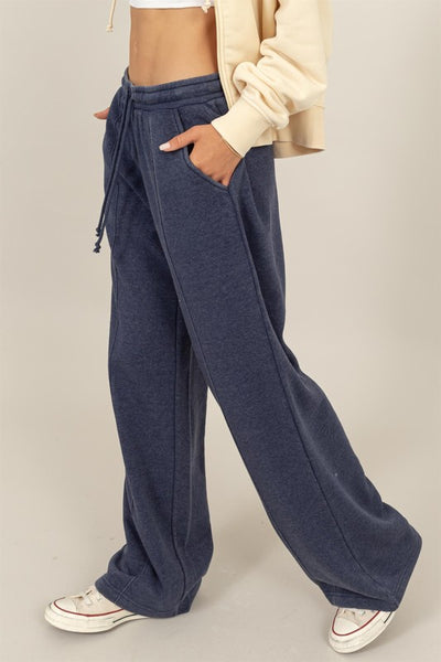 Dark Night HIGH-WAIST DRAWSTRING PANTS