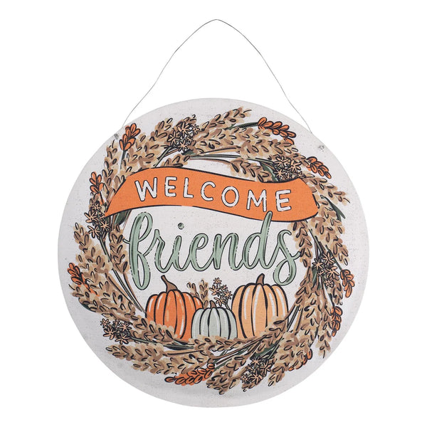 Two Sided Welcome Friends Fall / Joy To The World Burlee