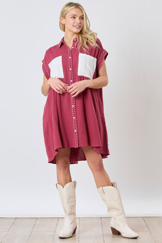 Simply Southern Tiered Shirt Dress